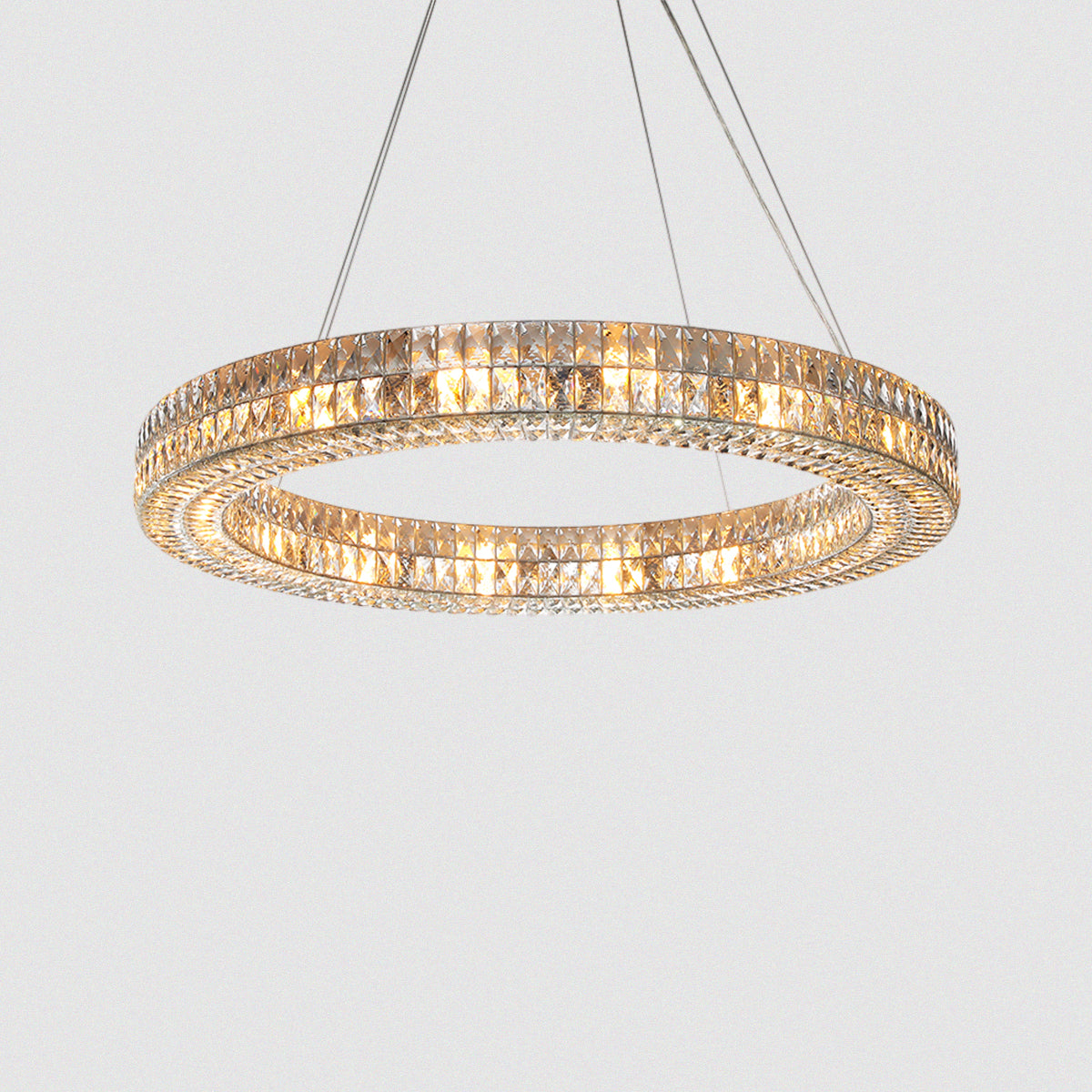 Modern Crystal Ring Chandelier – LED Ceiling Pendant Light