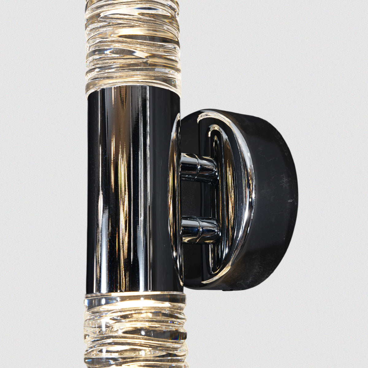 Contemporary Glass Wall Sconce with Vertical Dual-Light Design