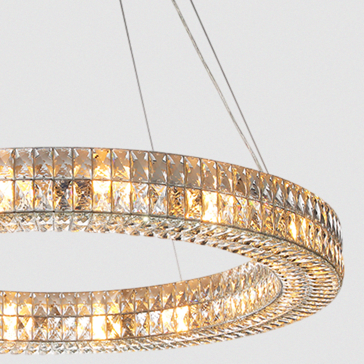 Modern Crystal Ring Chandelier – LED Ceiling Pendant Light