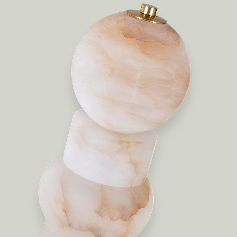 Alabaster Bronze Linear Table Lamp