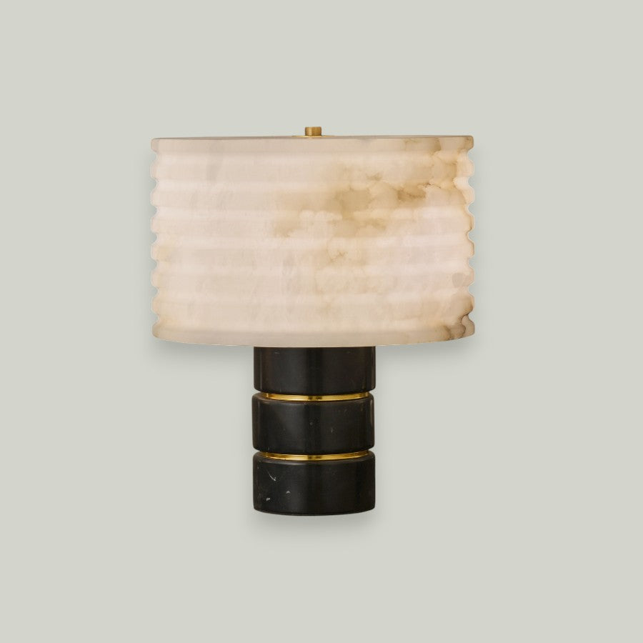 Alabaster Bronze Table Lamp for Bedroom