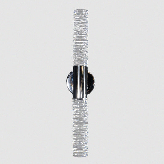 Contemporary Glass Wall Sconce with Vertical Dual-Light Design
