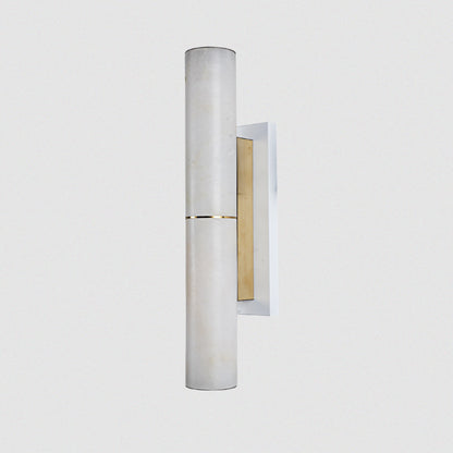 Elegant Cylinder Nature Marble Wall Sconce