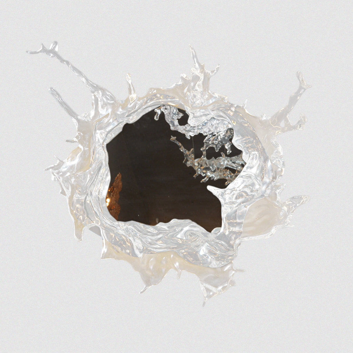Handcrafted Resin Splash Design Modern Artistic Mirror Wall Sconce