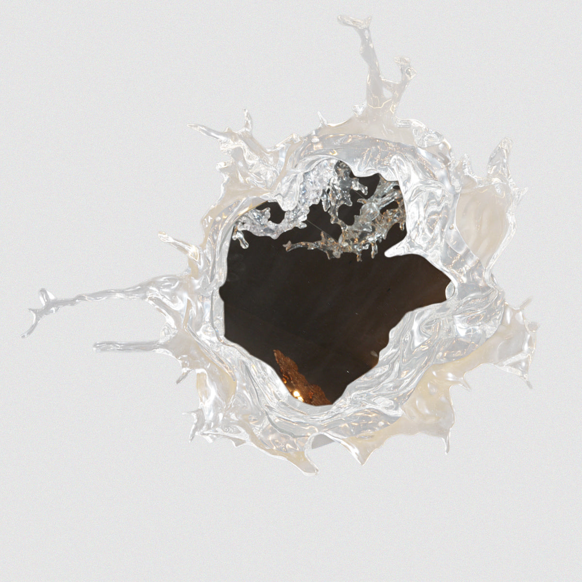 Handcrafted Resin Splash Design Modern Artistic Mirror Wall Sconce