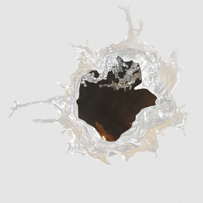 Handcrafted Resin Splash Design Modern Artistic Mirror Wall Sconce