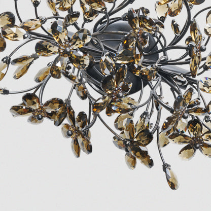 Amber crystal petal wall lamp