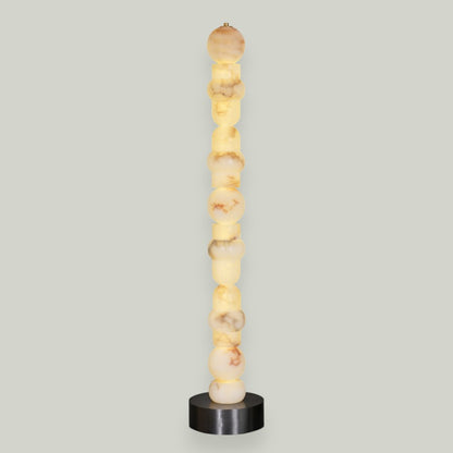 Alabaster Bronze Linear Table Lamp