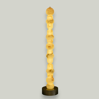 Alabaster Bronze Linear Table Lamp