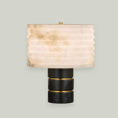 Alabaster Bronze Table Lamp for Bedroom